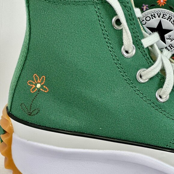 NEW | Converse Run Star Hike Platform Size 6.5 Women Green Canvas High Top - Picture 16 of 16
